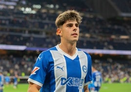 Pica, en un partido con el Alavés la pasada temporada.