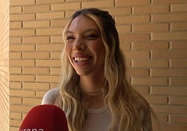 Alejandra Rubio, ante el micrófono de Europa Press.