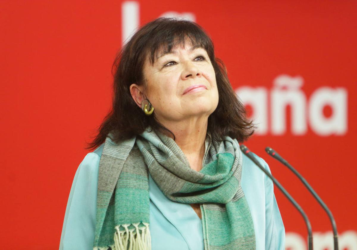 La presidenta del PSOE, Cristina Narbona.
