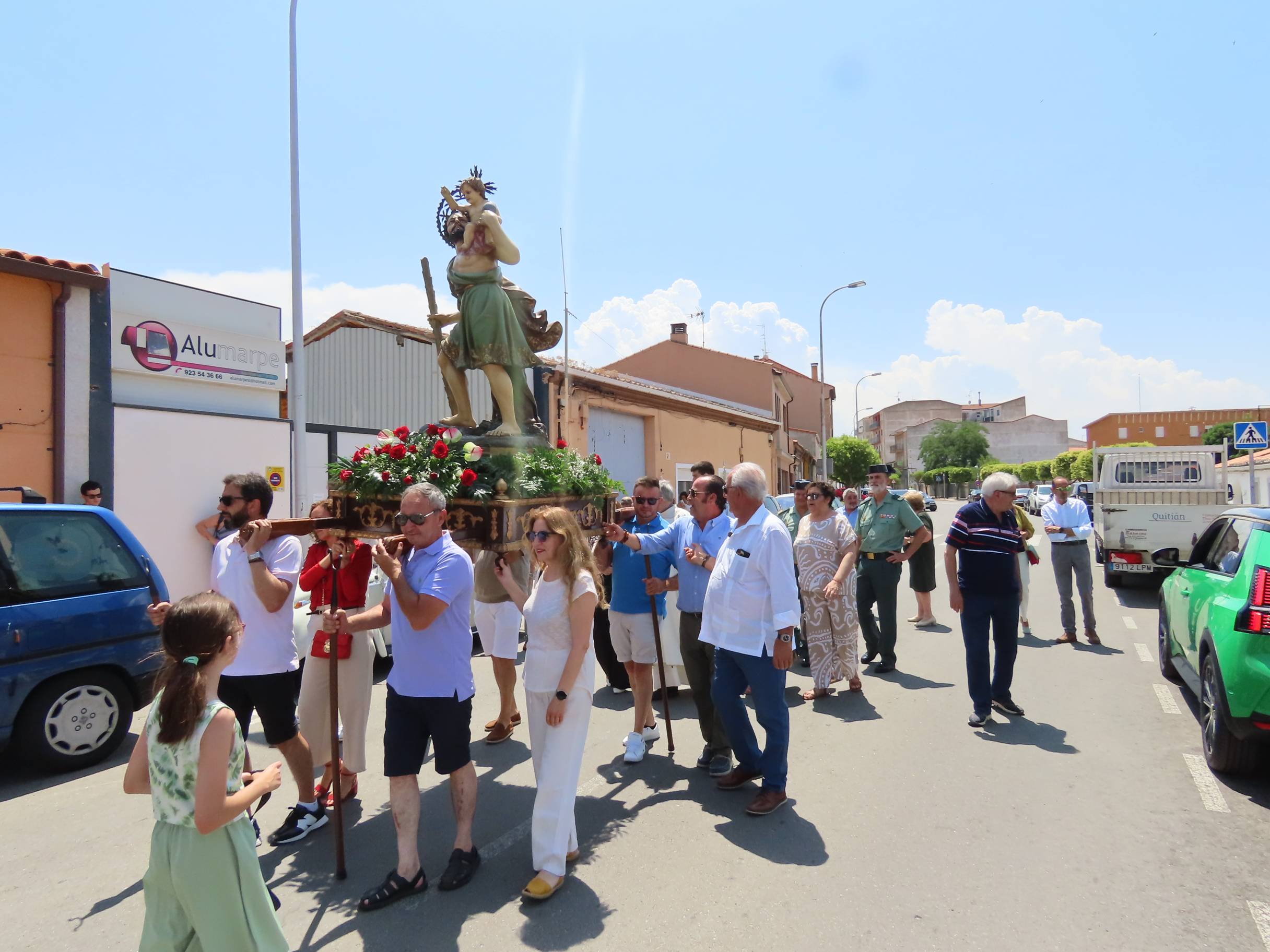 Bendición por San Cristóbal en Peñaranda