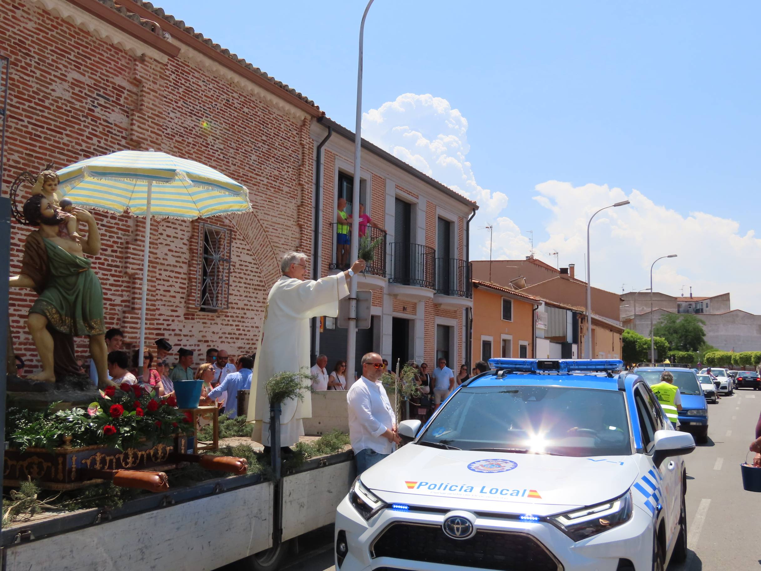 Bendición por San Cristóbal en Peñaranda