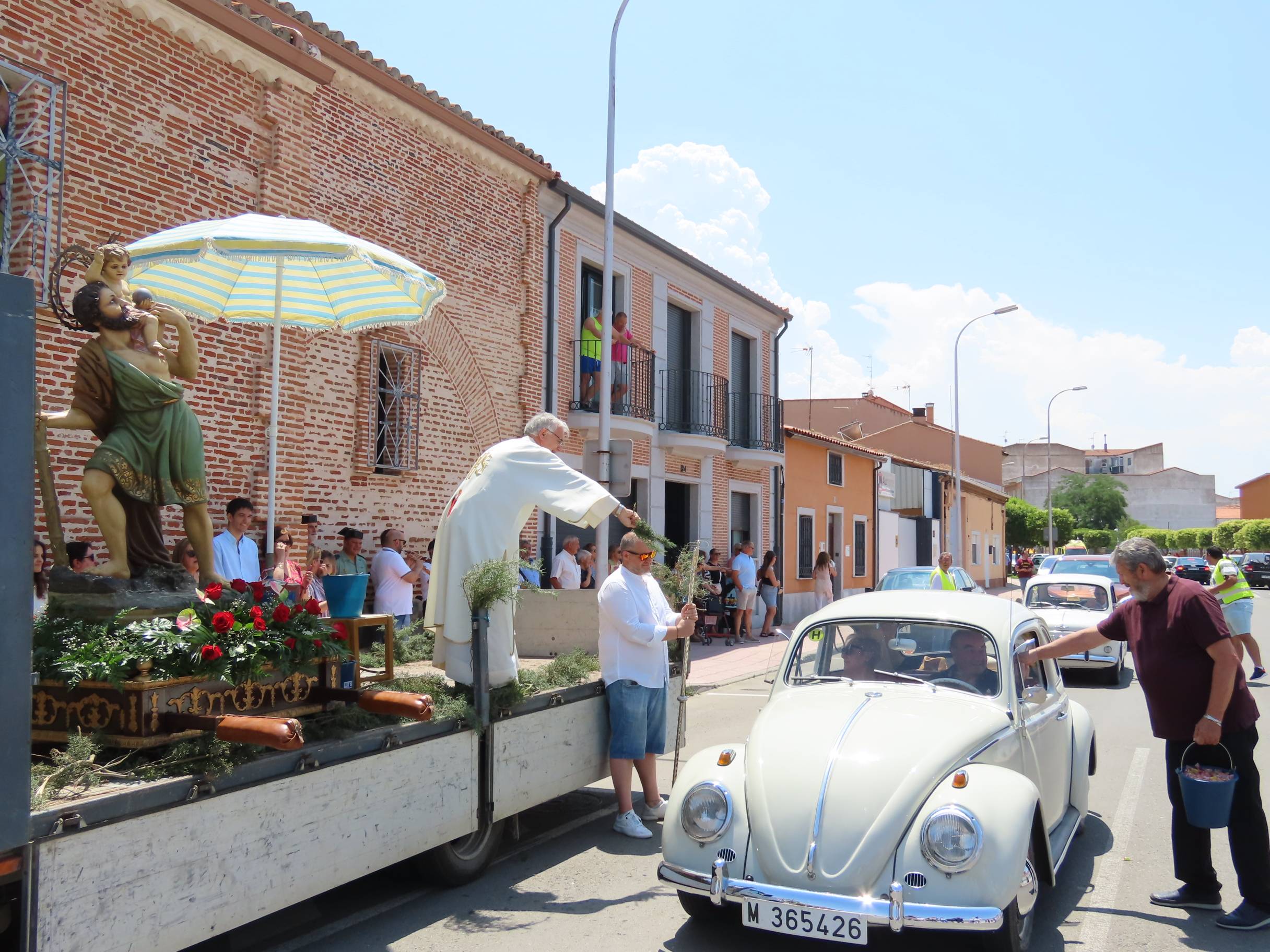 Bendición por San Cristóbal en Peñaranda