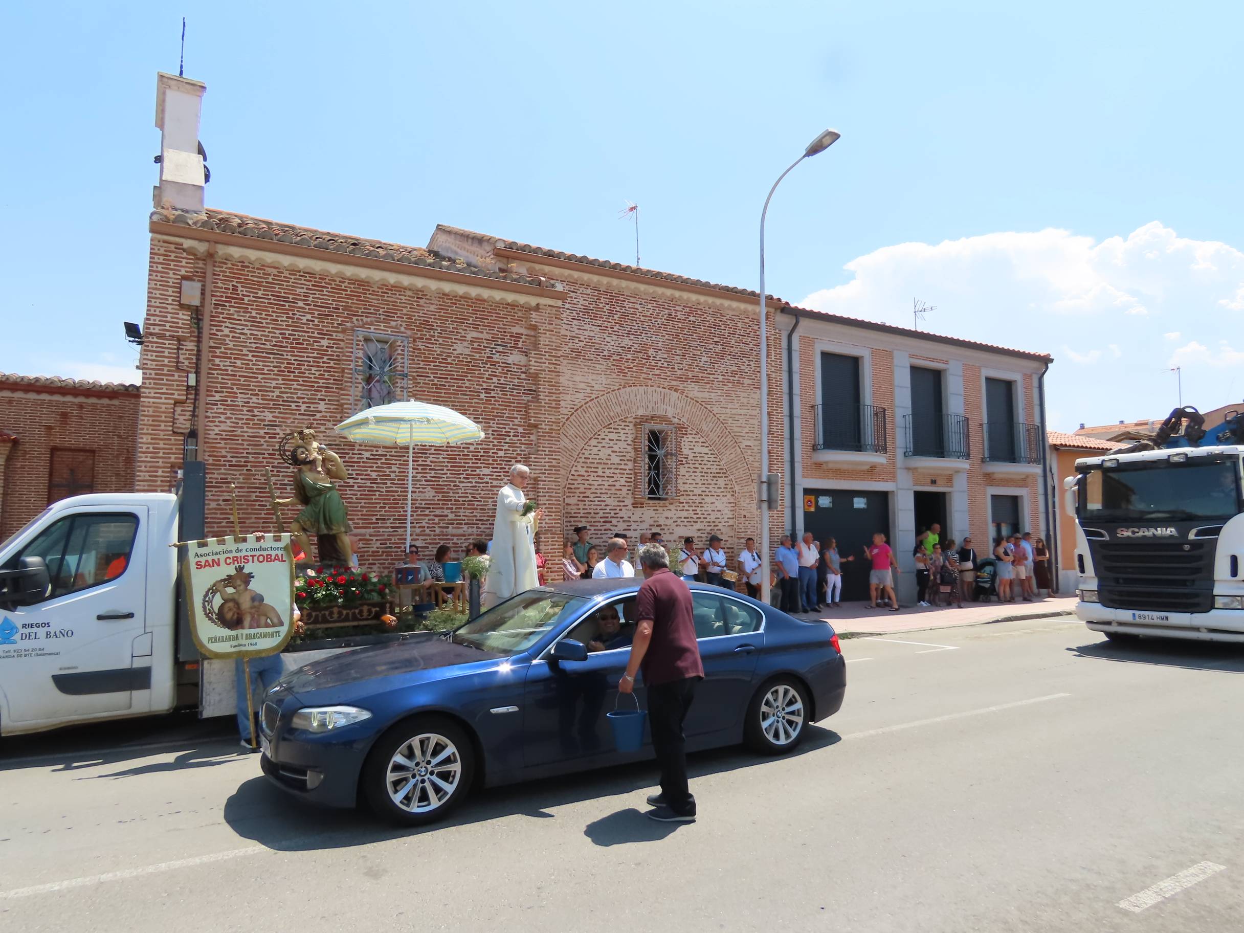 Bendición por San Cristóbal en Peñaranda
