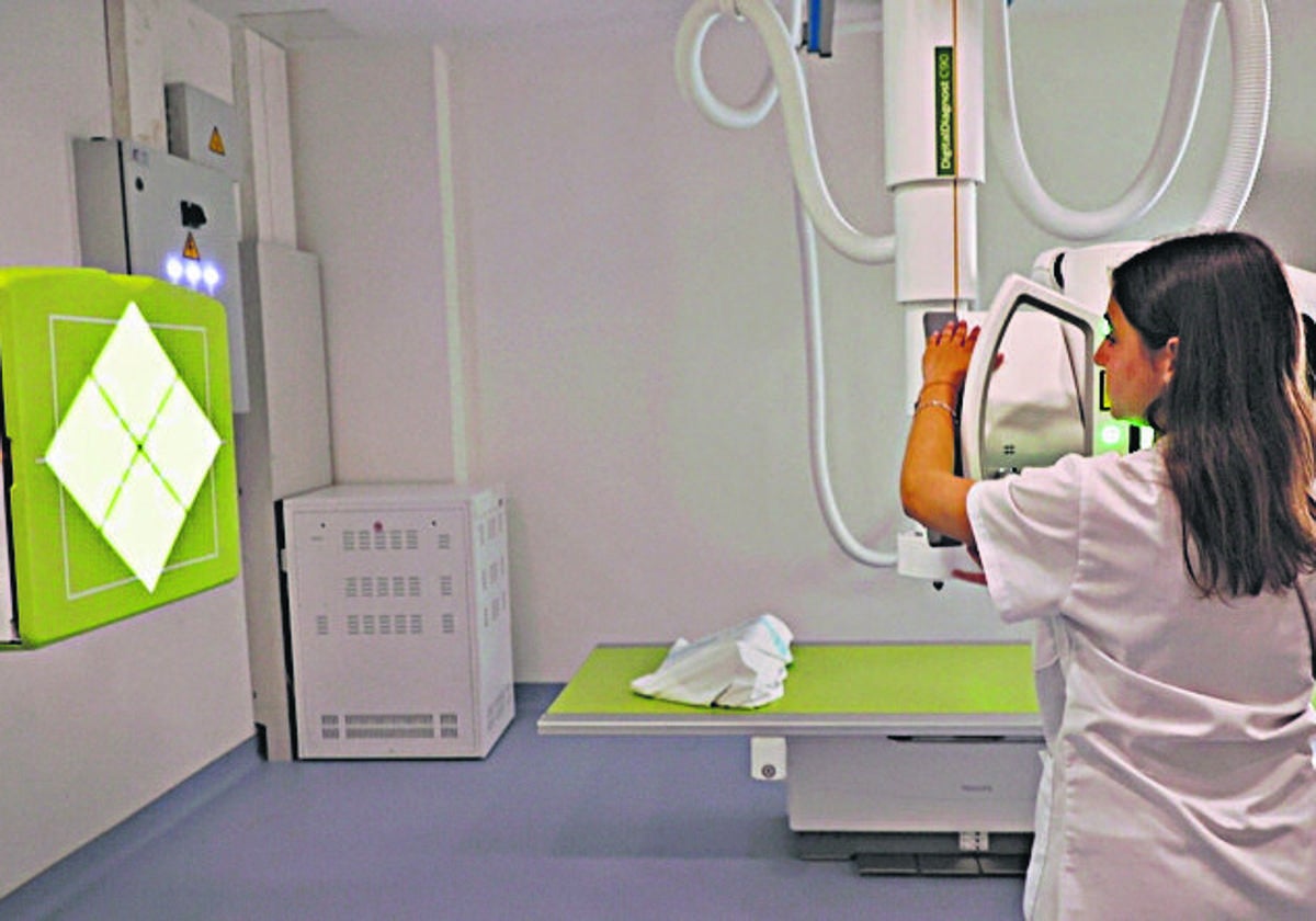 Sala de Rayos X en el centro de salud de San Juan.