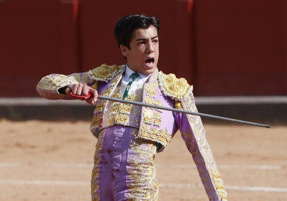 Marco Pérez, en el coso de La Glorieta el pasado 14 de junio.