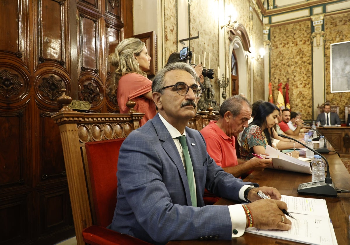 Celestino del Teso, en un pleno en la Diputación de Salamanca.