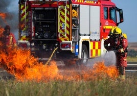 Imagen de una intervención acometida por los Bomberos de la Diputación.