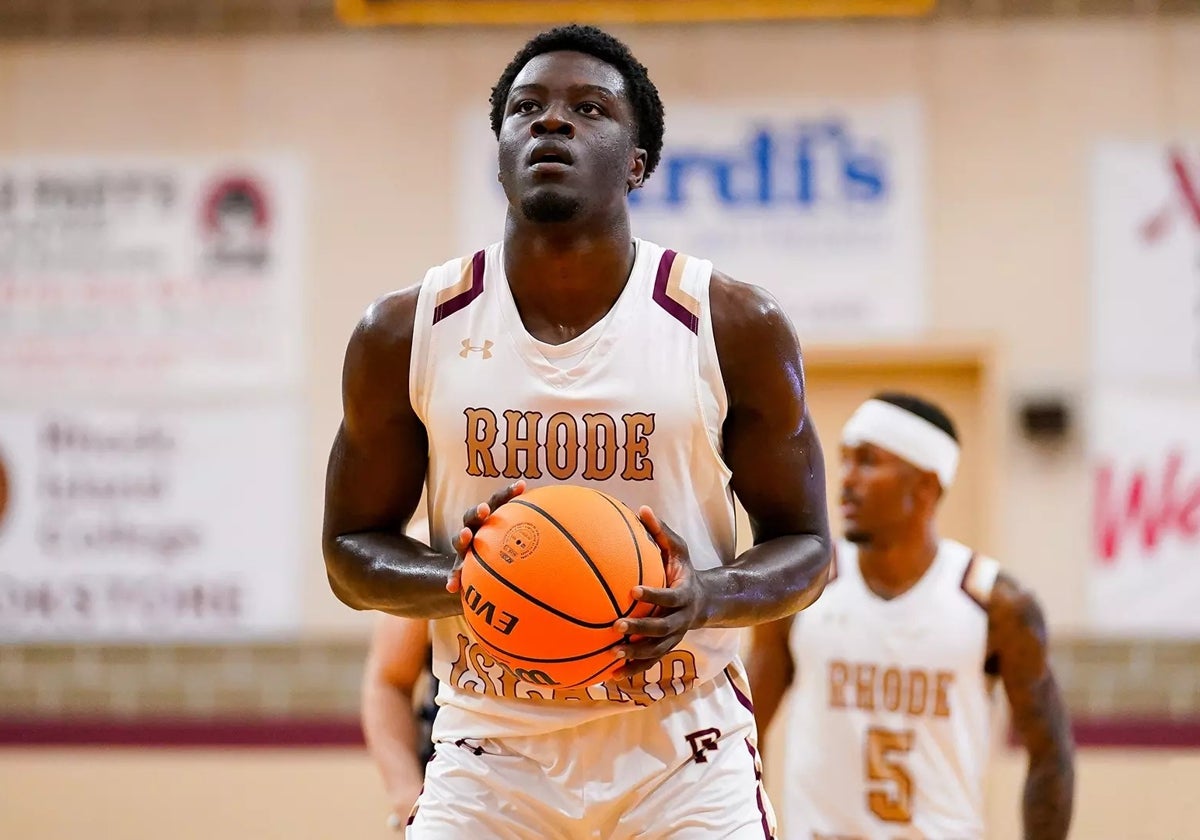 Ousmane Kourouma, en un partido con la Universidad de Rhode Island.