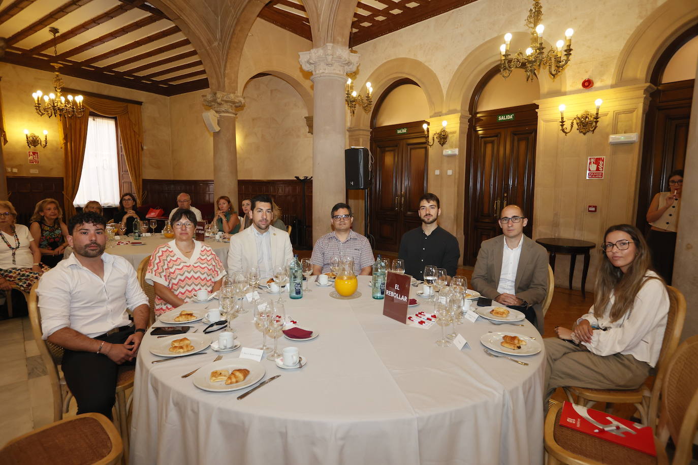 Raúl A. Benito (DLABS Consulting), Mª Elena Arroyo (ByGENS), Luis Miguel Sánchez, Danilo Valdés (USAL), Carlos Álvarez (Mining Sese Global), Fernando de la Prieta (USAL) y Ariadana Risueño (LA GACETA).