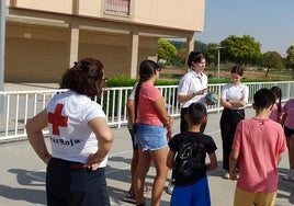 Participantes en el campamento de Cruz Roja en Santa Marta.