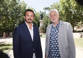 El presidente de CES, Antonio Rollán, y el secretario provincial de UGT, Marcelino Muñoz.