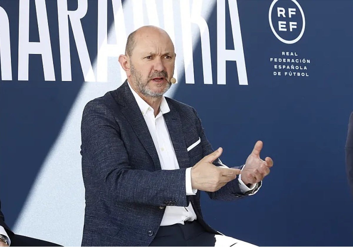 Rafael Louzán, durante un acto en la RFEF.