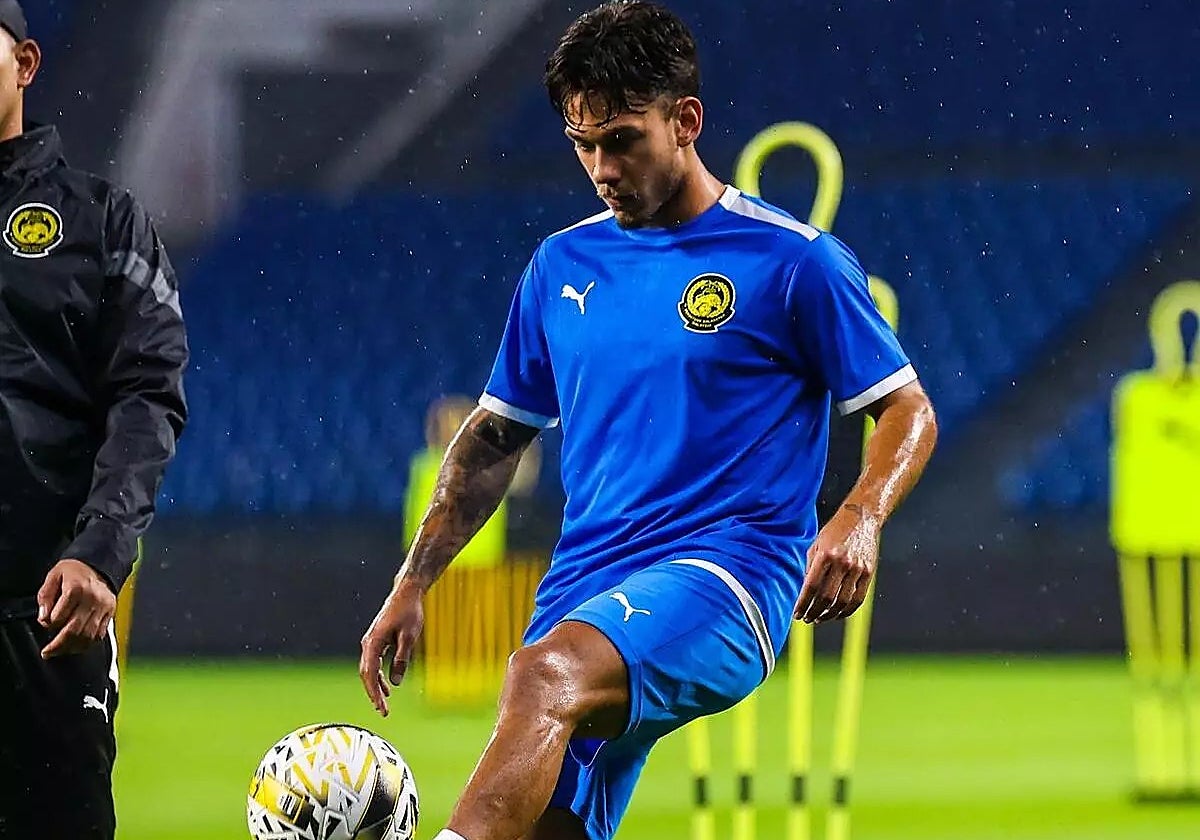 Gabri Palmero, en un entrenamiento con la selección de Malasia.