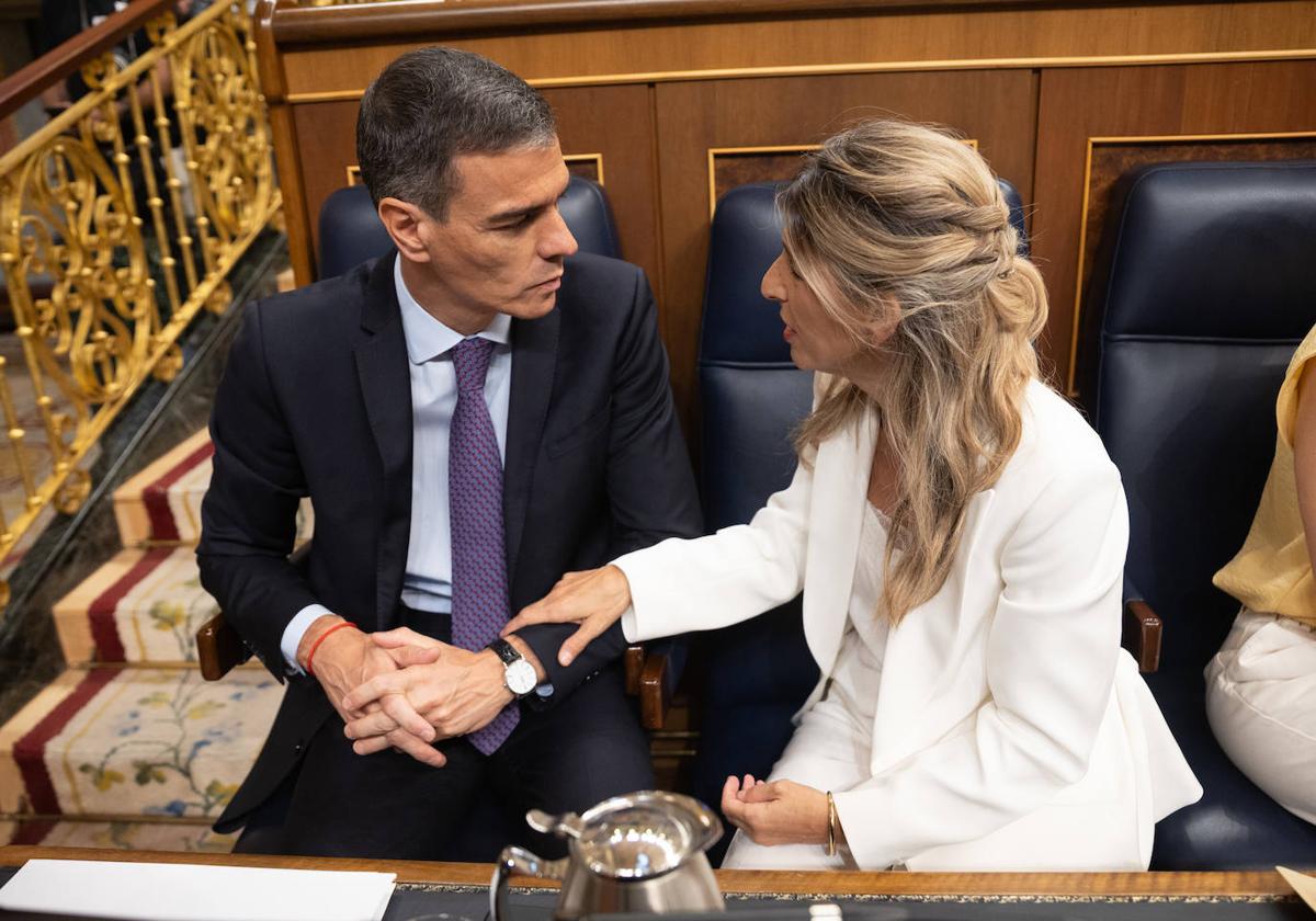 Pedro Sánchez y Yolanda Díaz.