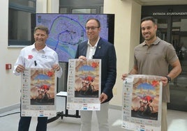 Carlos Castro, Marcos Iglesias y Víctor Gómez, durante la presentación.