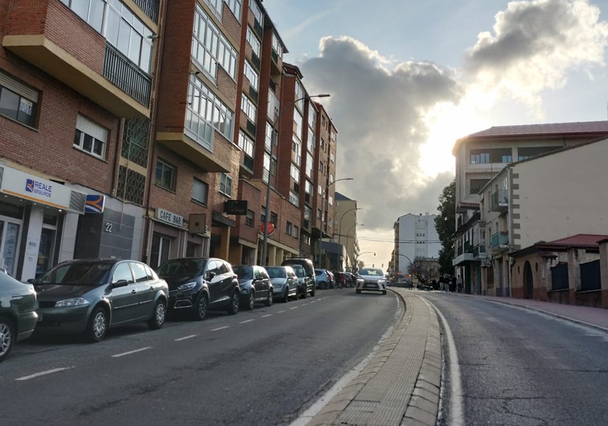 Imagen de la travesía de Béjar, en la que se suprimirá la mediana.