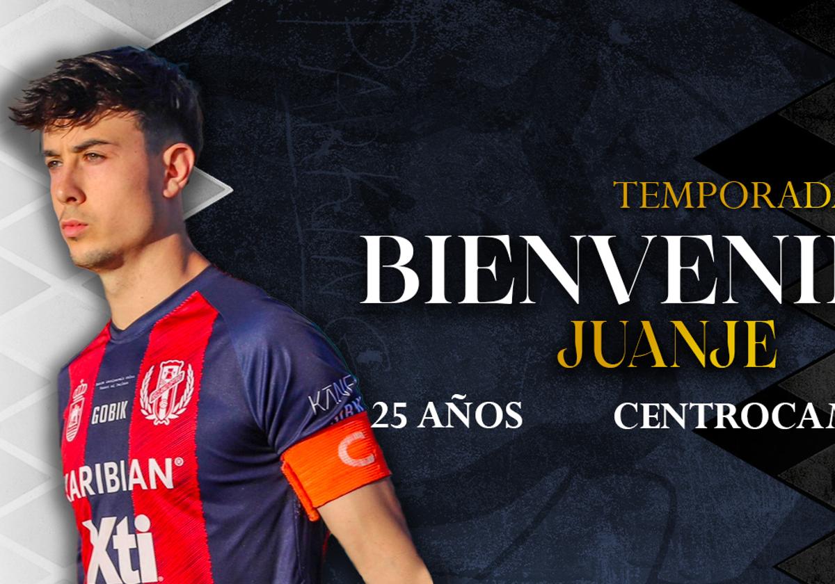 Juanje, en el cartel de su presentación.