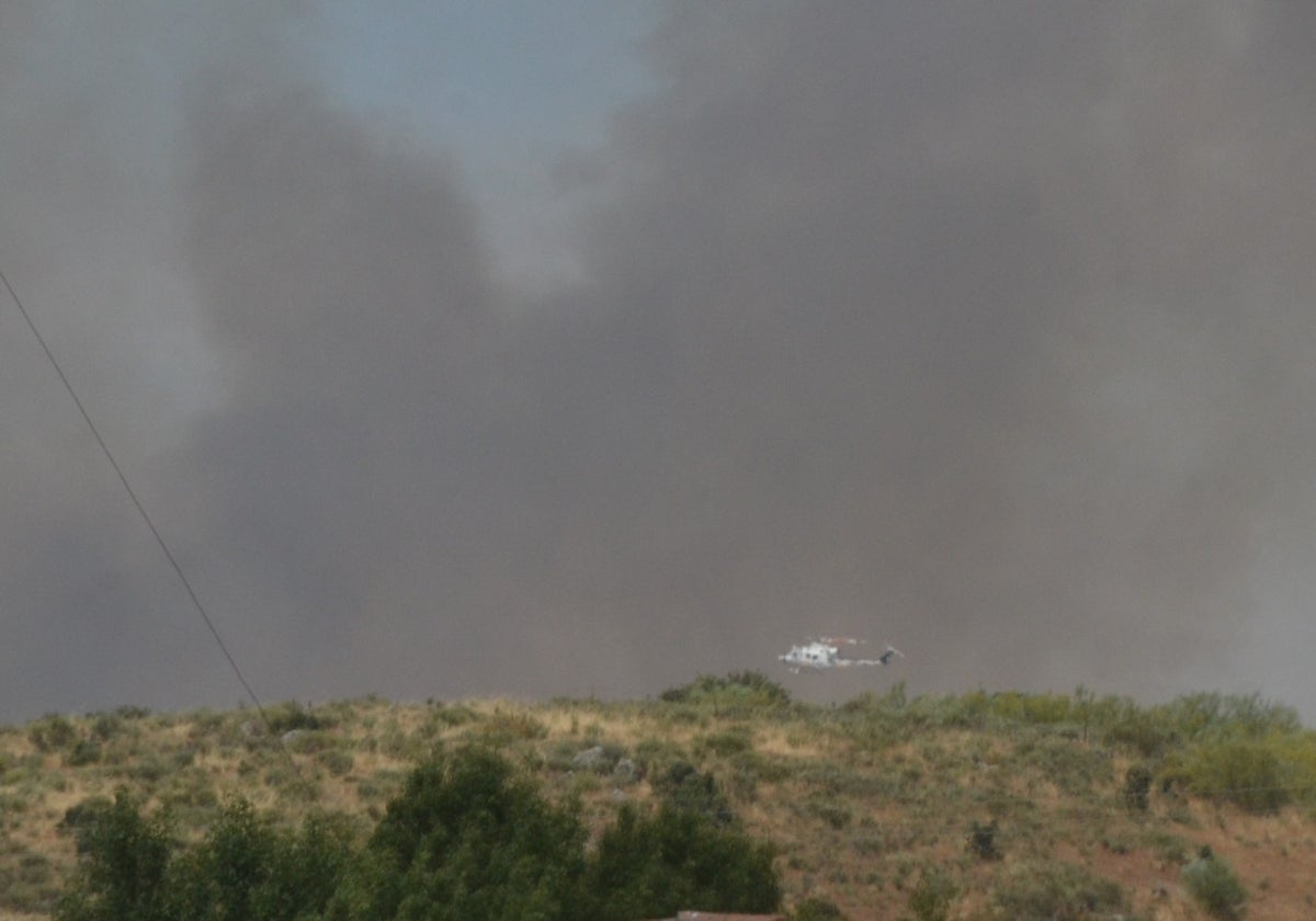 El incendio en Castillejo de Martín Viejo, en imágenes