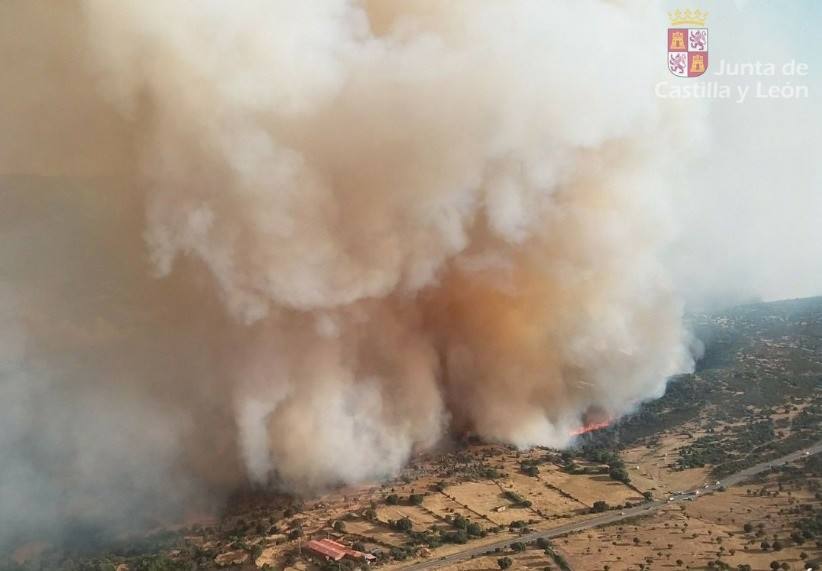 Imagen del incendio.