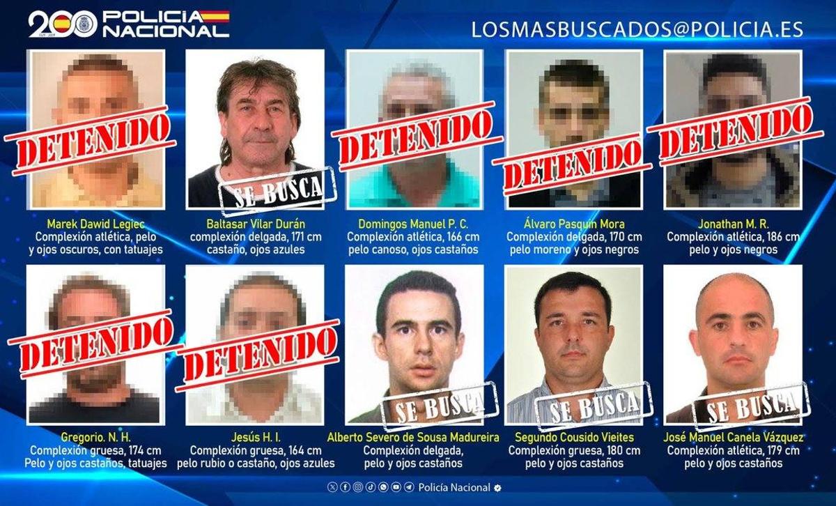 La Policía Nacional pide colaboración para encontrar a cuatro de los fugitivos más buscados