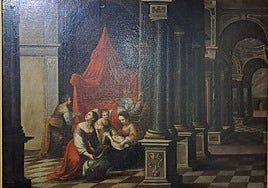 «La Natividad de la Virgen», de Juan García de Miranda, expuesta en el Museo de Salamanca y cedida por el Museo del Prado