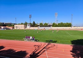 Vista del partidillo disputado este sábado en Las Pistas por el Salamanca UDS.