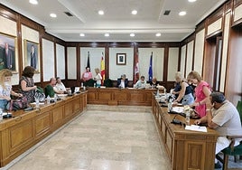 Imagen de la sesión celebrada este lunes en el Ayuntamiento de Béjar.