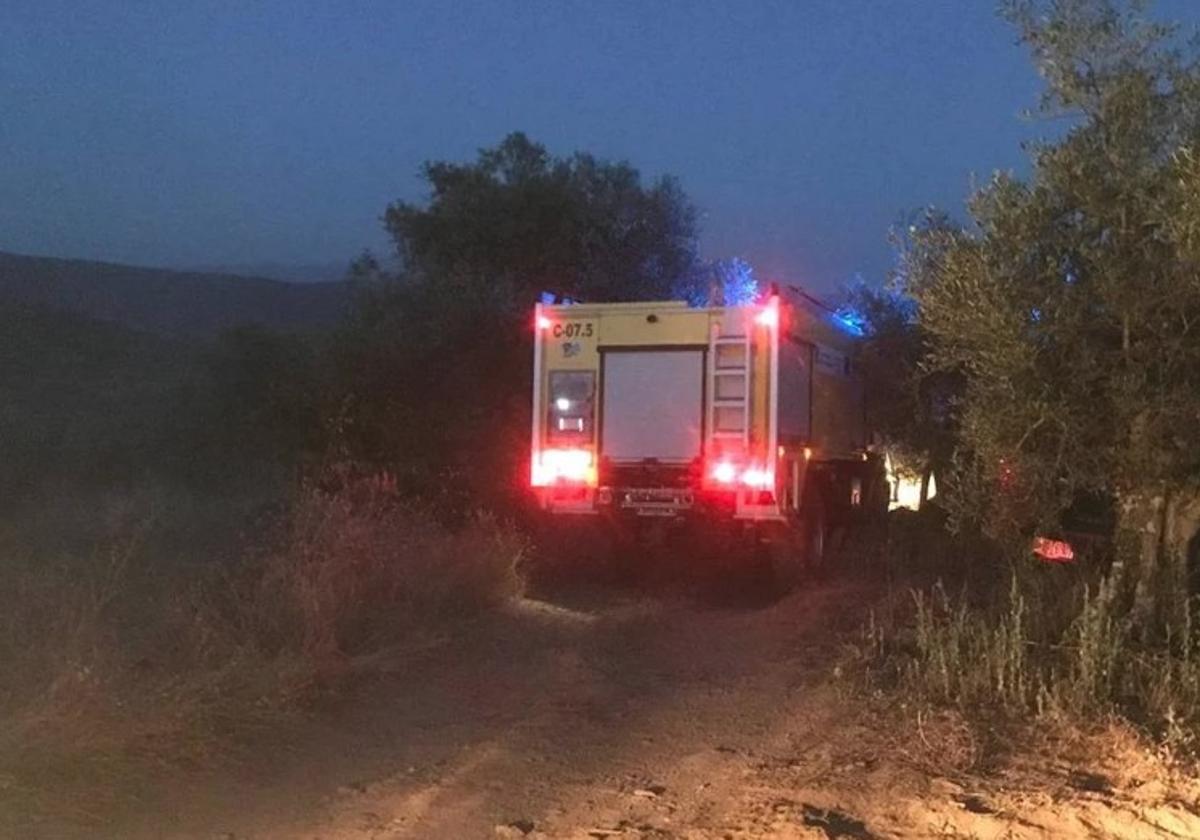 Imagen de un camión de los Bomberos de la Diputación.