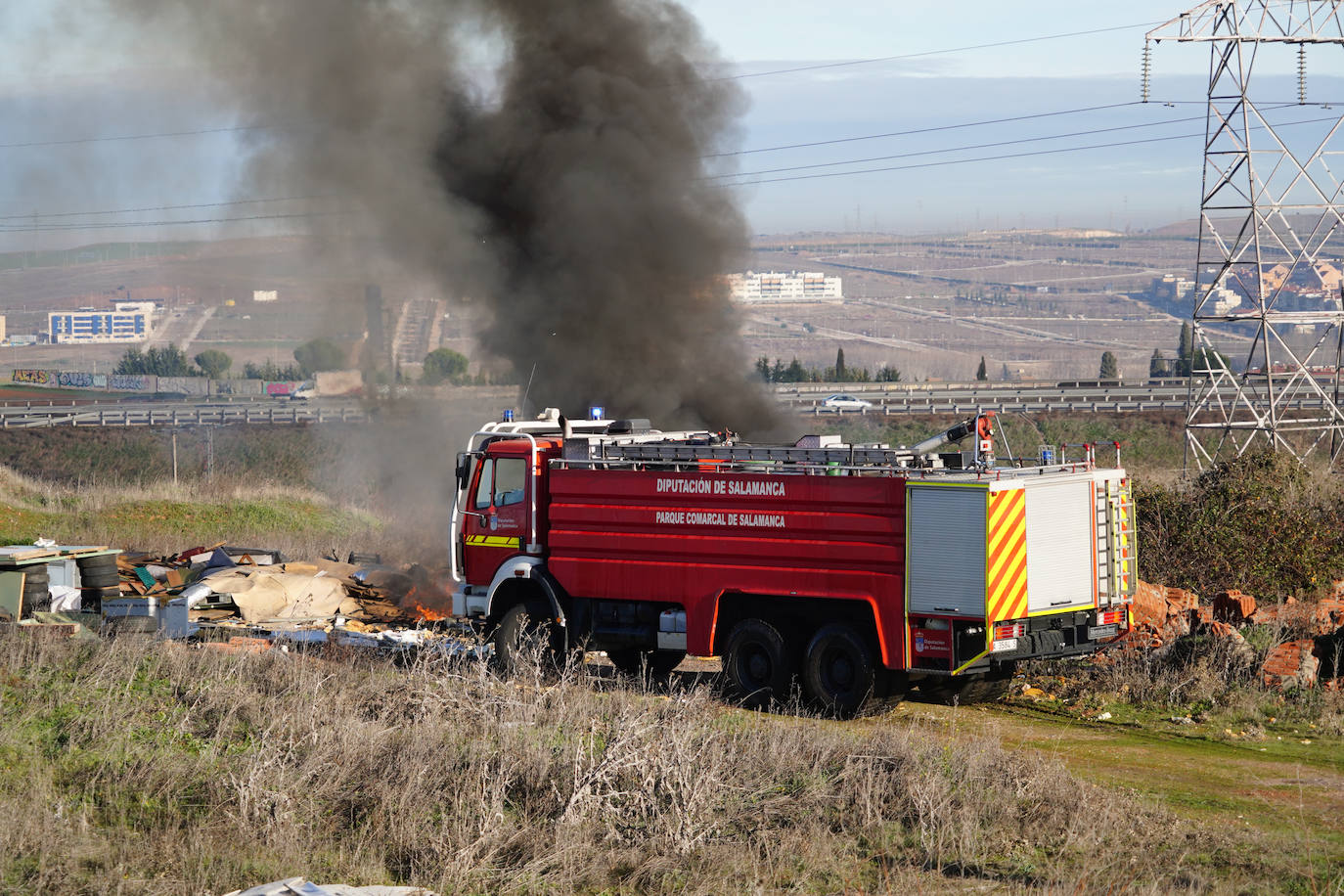 Imagen de una intervención de los Bomberos de Salamanca.