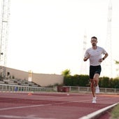 Álvaro de Arriba, en un entrenamiento en Las Pistas.