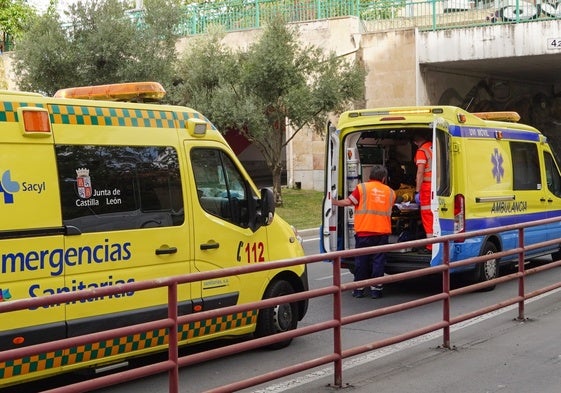 Dos ambulancias, en una imagen de archivo.