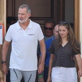 El Rey Felipe VI, junto a la Princesa Leonor.