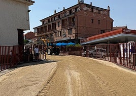 Imagen del recorrido debidamente preparado para la suelta de los astados.