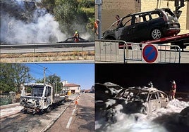 Los coches quemados amenazan la seguridad y el campo salmantino en pleno verano