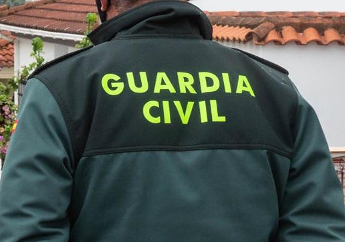 Un agente de la Guardia Civil, de espaldas.