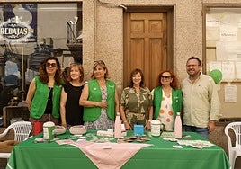 Mesa de cuestación de la AECC en Peñaranda.