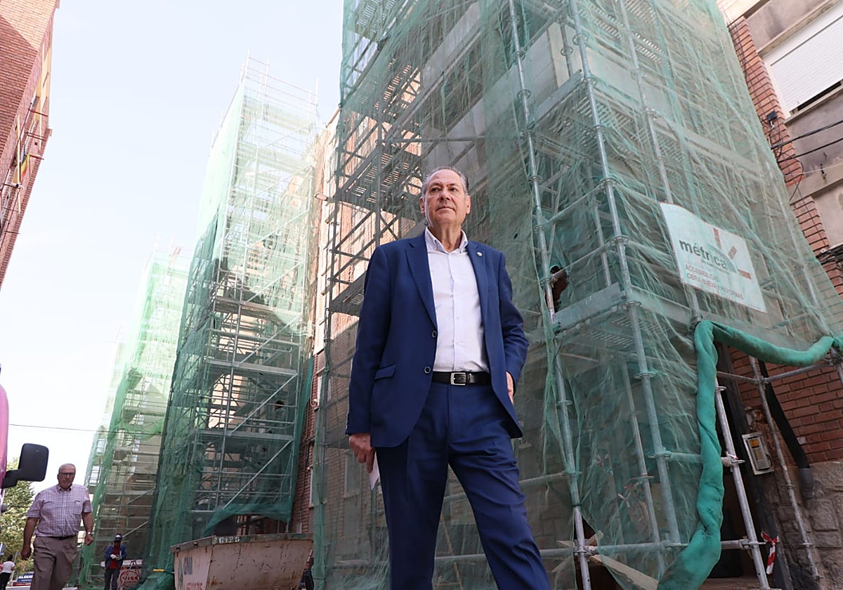 Fernando Carabias, visitando Garrido este miércoles.