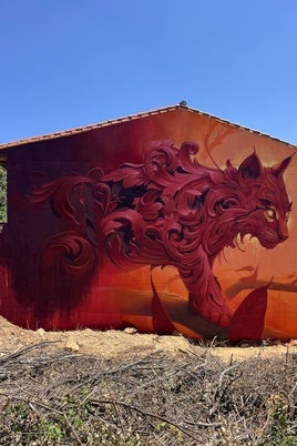 Este mural en homenaje al lince ibérico, uno de los nominados.