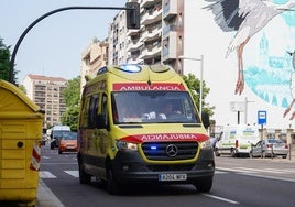 Una ambulancia del Sacyl en Salamanca.