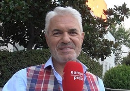 Agustín Bravo, ante el micrófono de Europa Press.