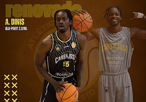 El Atlético Carbajosa cierra la continuidad del ala-pívot Antonio Dinis