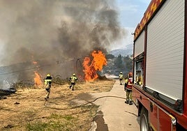 Intervención de los Bomberos en Cabezabellosa.