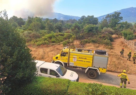Imagen del incendio en La Alberca.