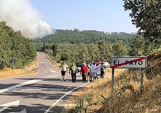 Imagen del desalojo en El Payo.