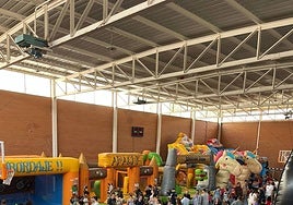 Los hinchables se instalaron en el pabellón del Miguel de Cervantes