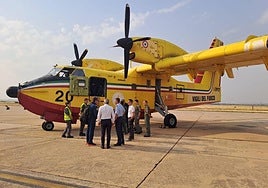 Imagen de uno de los dos aviones que han aterrizado en Matacán.