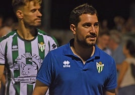 Dani Romo, tras el partido frente al Unionistas.