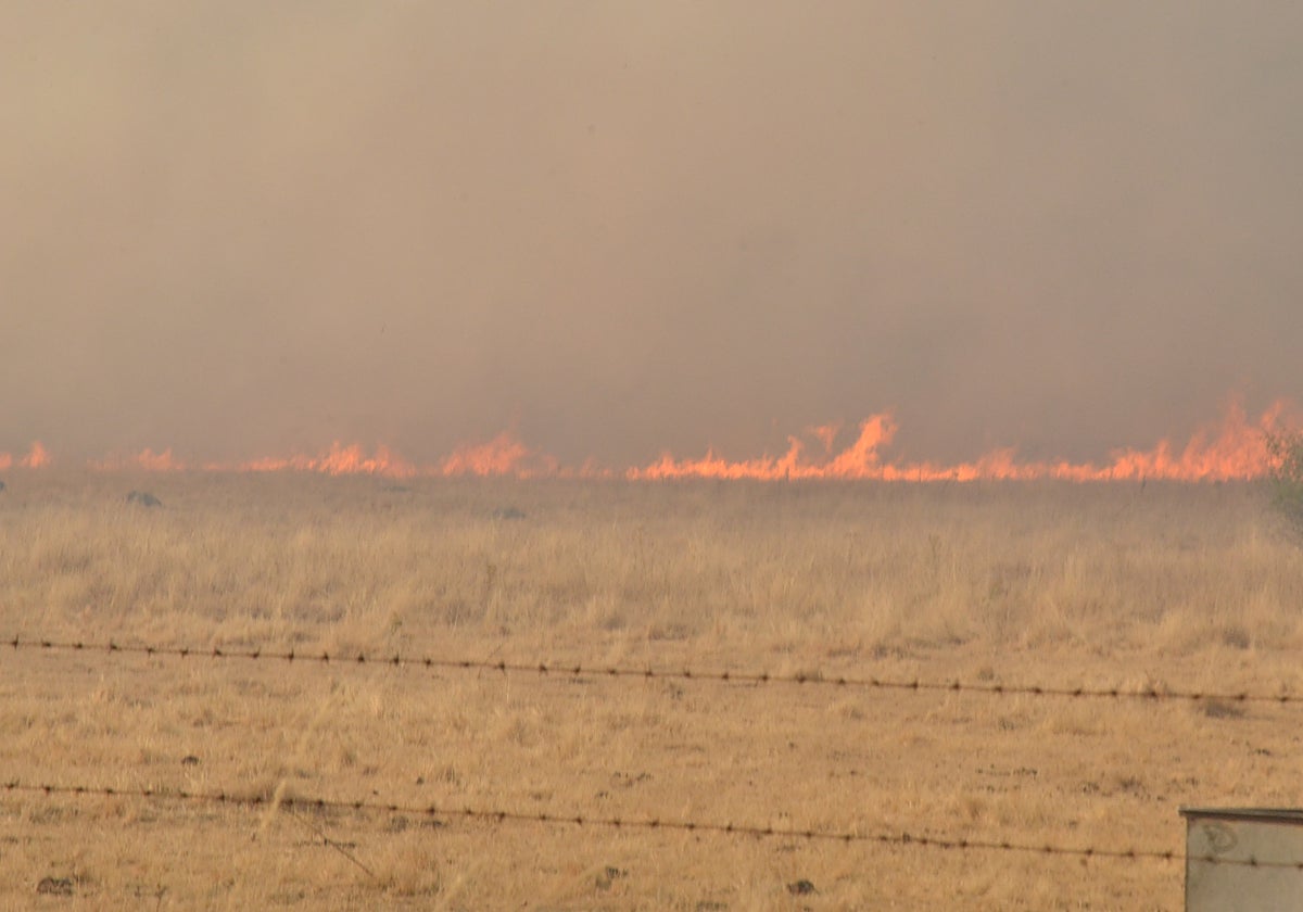 Imagen del incendio de Cipérez.