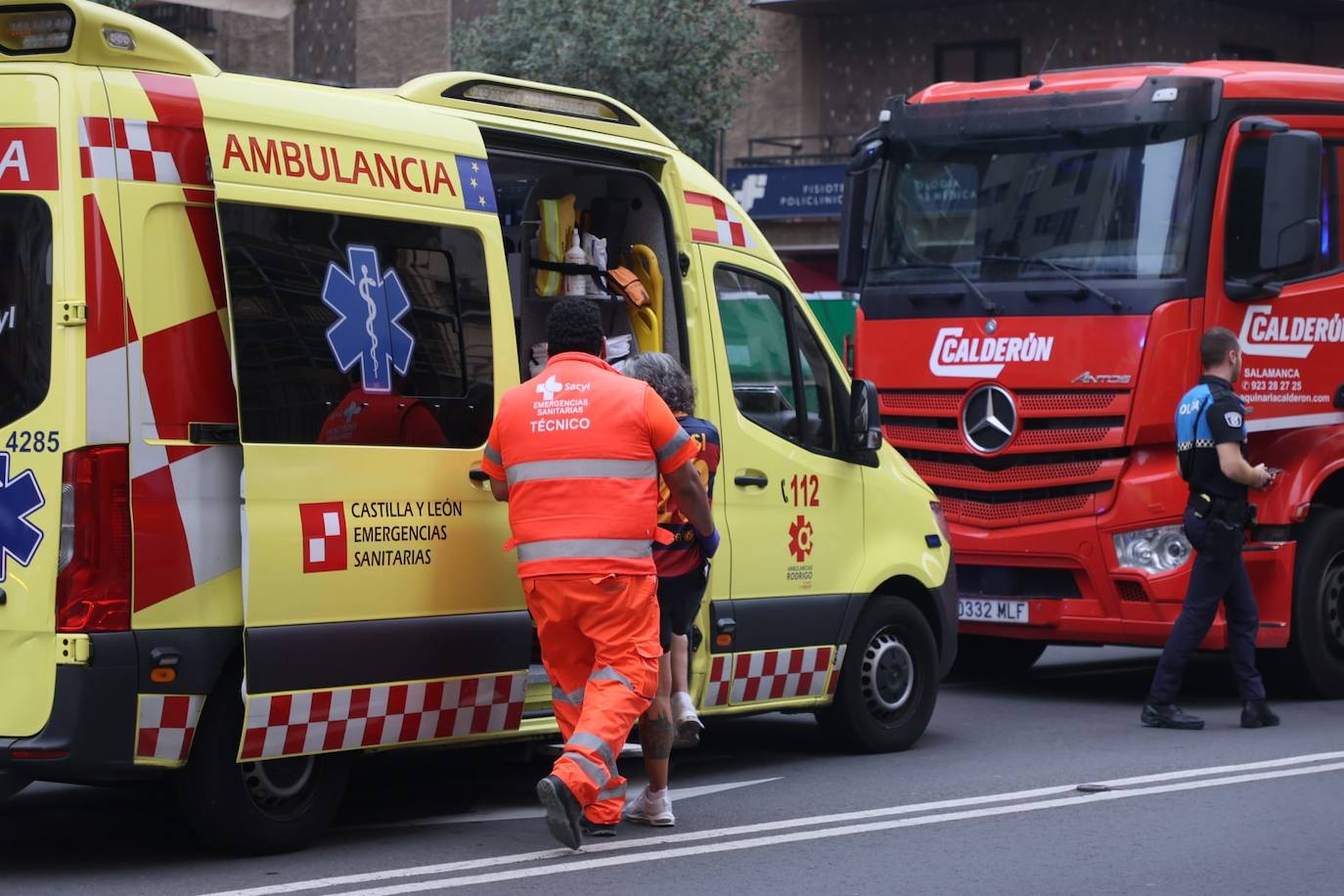 Así han quedado los dos vehículos implicados en el accidente de Canalejas