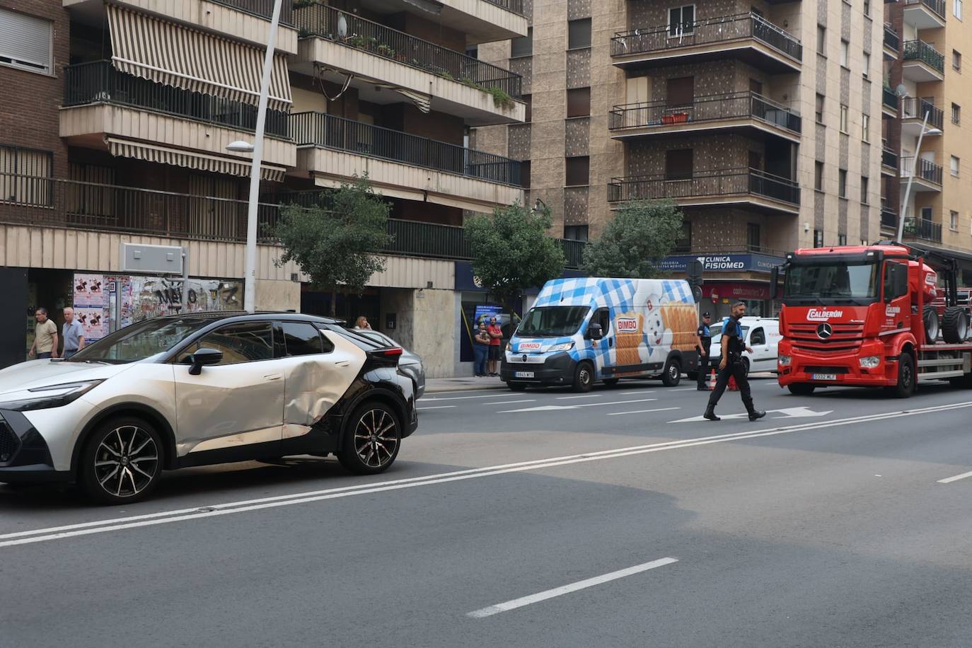 Así han quedado los dos vehículos implicados en el accidente de Canalejas